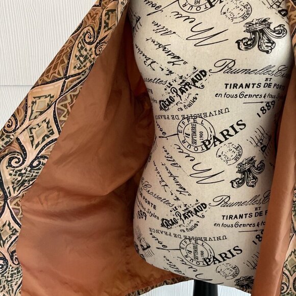 Vintage Bogari 100% Silk One Button Abstract Multi Color Blazer Women's S (C4) - Picture 8 of 12